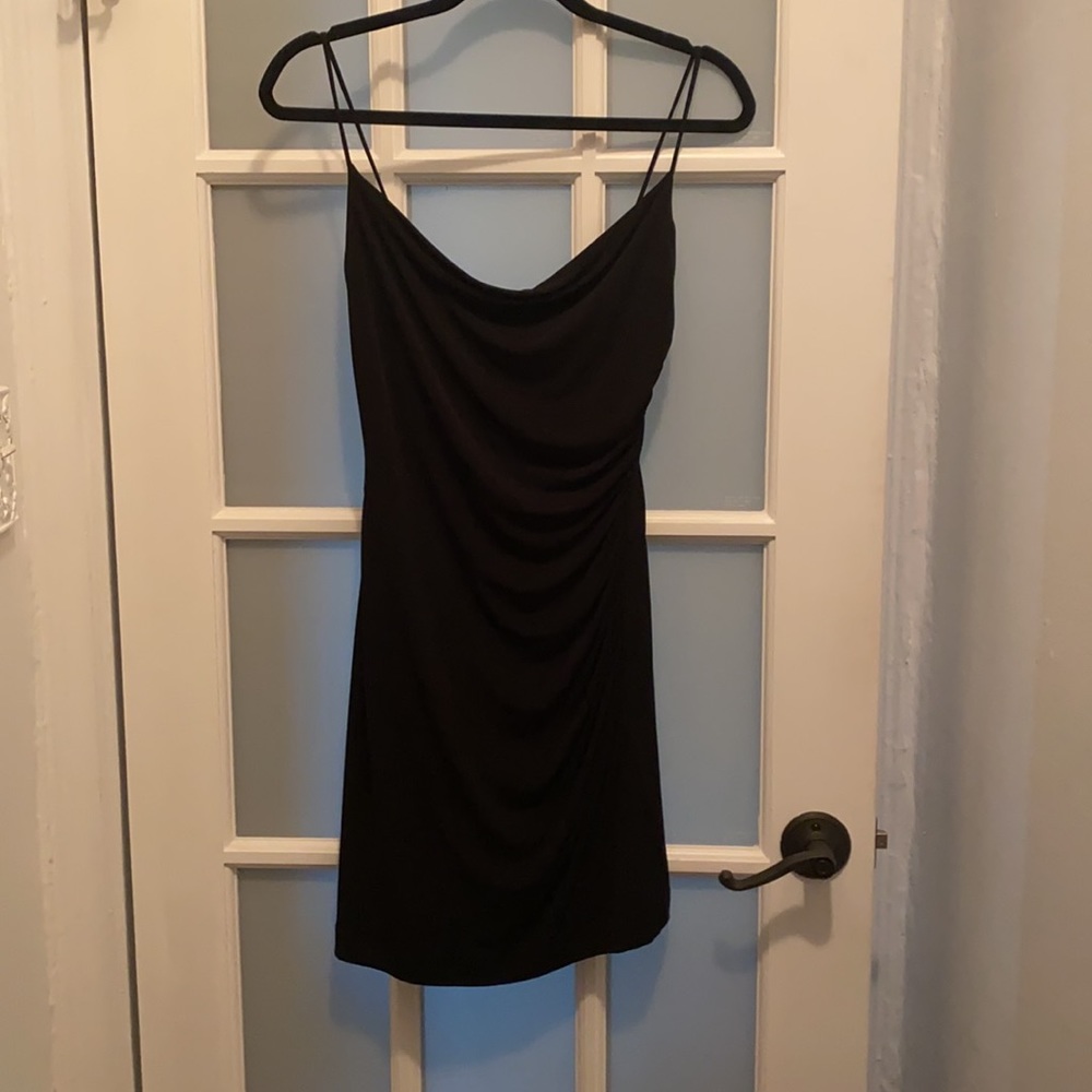 David Meister Little black dress. Spaghetti strap, black, size 4 mini dress